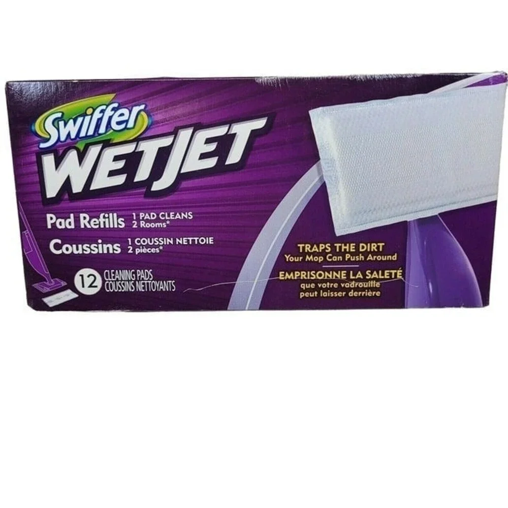 Swiffer WetJet Pad Refills 12 Count White All In One Power‎ Mop Replacement Pads